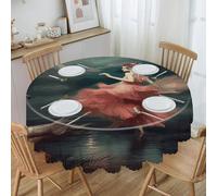 VstaDank - Round Tablecloth 60 Inch Easy Clean A Night of Miracles and Magical Design Thick Polyester Round Tablecloth Decorative for Dining Room Kitchen Party Farmhouse Outdoor