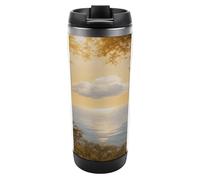 VstaDank Serenity Stainless Steel Cups Reusable Insulated Tumblers Large Vacuum Travel Coffee Mug Metal Water Bottle Portable Coffee Cup for Office Home Camping Car Cup Gift