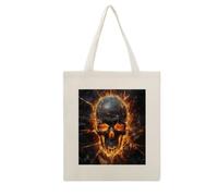 VstaDank Shattering of Skull Canvas Tote Bag Shopping Bags Handbag