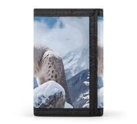 VstaDank Snow Leopard Mountain Wallet-Ultra Slim Minimalist Purse Trifold Wallet Credit Card Holder for Men And Women