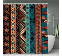 VstaDank Southwest Native Art Patterns Bath Curtain Elegant Heavy Duty Shower Curtains 70x70 in Rustic Farmhouse Cloth Shower Curtains Neutral Modern Bath Curtain for Bathroom