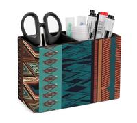 VstaDank Southwest Native Art Patterns Pen Holder Double Compartments Pen Cup Fashion Makeup Brush Holders Leather Pencil Holder for Work Locker Accessories Modern Pencil Cup for Desk Organizer