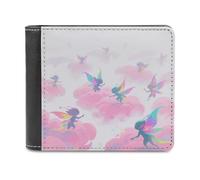 VstaDank Sparkling Fairies PU Leather Wallet Credit Card Holder Extra Capacity Bifold Wallets for Men Women Fashion Wallet