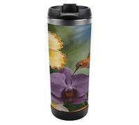 VstaDank Spring Whispers Stainless Steel Cups Reusable Insulated Tumblers Large Vacuum Travel Coffee Mug Metal Water Bottle Portable Coffee Cup for Office Home Camping Car Cup Gift
