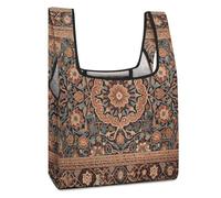 VstaDank Sturdy Reusable Antique Orientalist Art Grocery Bags Large Collapsible Tote Bag Packable Collapsible Compact Shopping Bags Cute Cloth Storage for Market Holiday