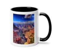 VstaDank Sublimation Beauty Grand Canyon Coffee Mugs Modern White Ceramic Coffee Cup with Handle Funny Tazas Para Sublimacion Novelty Water Cups Tea Mug Idea Gift for Women Men 11oz
