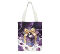 VstaDank The Dream Box Under The Starry Veil Canvas Tote Bag Reusable Grocery Shopping Bag Large Capacity Handbag for Women Canvas Handbags with Small Pockets for Work Travel Promotion Gift