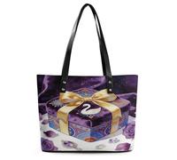 VstaDank The Dream Box Under The Starry Veil Tote Bag Soft Leather Handbags for Women Fashion Handle Bag with Zipper for Work Casual Travel