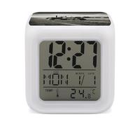 VstaDank Tractor Agriculture Tranquil Alarm Clock Sleep Trainer 7 Color Changing Night Light Modern Touch Bedside Lamp Fashion Digital Clock with Temperature Display Wake Clocks for Loud Alarm