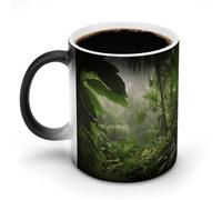 VstaDank Tropical Rainforest Jungle Scene Mug Heat Sensitive Color Changing Cup Ceramic Magic Mug with Picture Funny Coffee Mugs with Handle Tea Cup Personalized Mugs Gifts Novelty Cups