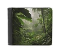 VstaDank Tropical Rainforest Jungle Scene Wallet Extra Capacity Bifold Wallet Slim Leather Wallets Credit Card Holder Coin Purse for Men