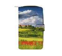 VstaDank Tuscany Spring Wallets Multi-functional Long Wallet Leather Wallet Credit Card Holder Money Clip Travel Wallets Coin Purse