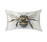 VstaDank Watercolor Bee Throw Pillow Cover 12"×20" Ultra Soft Pillowcase Cozy Lumbar Pillow Shell Gold Velvet Exquisite Decorative Cushion Sham Protector for Couch Sofa Bedroom