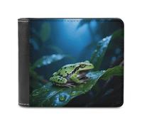 VstaDank Waxy Monkey Tree Frog PU Leather Wallet Credit Card Holder Extra Capacity Bifold Wallets for Men Women Fashion Wallet