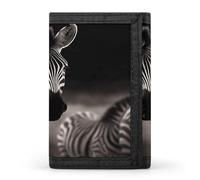 VstaDank Wild Animals Zebra Trifold Wallet Slim Billfold With ID Window Extra Capacity Credit Card Holder Stylish Front Pocket Purses