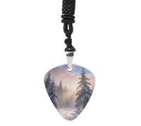 VstaDank Winter Mornings Guitar Pick Necklace Guitar Pick Holder Hip Hop Punk Music Necklace Guitar Pendant Stainless Steel R&B Music Jewelry for Women Men Music Lovers