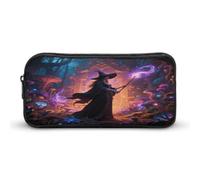 VstaDank Witch in The Mysterious Forest Pencil Case Large Capacity Pencil Pouch Portable Cute Pen Bags Multifunctional Pencil Bag Sturdy Aesthetic Pen Pouch Fashion Tool Bag Desk Organizer Unisex