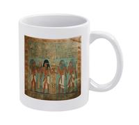VstaDank Women in Ancient Egypt Coffee Mug Ceramic Camper Mugs Funny Coffee Cup with Handle Tazas Para Sublimacion Novelty Tea Mug Cups Idea Gift for Men Women Office Work 11oz