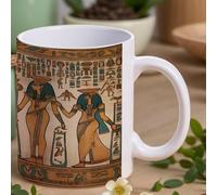 VstaDank Women in Ancient Egypt Coffee Mugs Ceramic Camper Mug White Coffee Cup with Handles Personalized Tazas Para Sublimacion Novelty Water Cups Tea Mug Gifts for Home Office Party 11 Oz