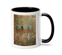 VstaDank Women in Ancient Egypt Coffee Mugs Personalized Coffee Cups White Ceramic Mug with Handles Funny Tazas Para Sublimacion Novelty Water Cup Tea Mug for Office And Home 11oz