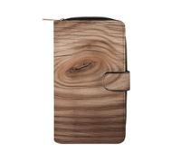 VstaDank Wood Grain Wallets Multi-functional Long Wallet Leather Wallet Credit Card Holder Money Clip Travel Wallets Coin Purse