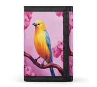 VstaDank Yellow Bird on Tree Wallet-Ultra Slim Minimalist Purse Trifold Wallet Credit Card Holder for Men And Women