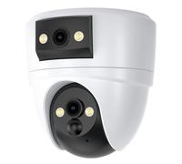 VSTARCAM 2K Dual Lens Indoor Camera, Free Cloud & SD Storage, Ceiling Mount, 360° PTZ & Wide Angle, WiFi 6 2.4/5G Dual Band, Color Night Vision, Motion Alerts, 6-Month Battery, 2-Way Talk 64G