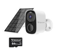 VSTARCAM 2K Solar Security Camera, Free Cloud Storage, WiFi 6 2.4/5G Dual Band, Battery Powered Solar Camera Outdoor Wireless for Home Security with Color Night Vision, Siren, IP66, Two-Way Audio