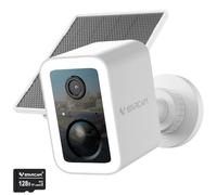 VSTARCAM 2K Solar Security Camera Outdoor Wireless, 128GB SD Card Included, Free Cloud Storage, 5200mAh Battery&Solar Panel, Magnetic Quick Mount No Drill Installation, PIR Human Detection, Spotlight