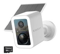 VSTARCAM 2K Solar Security Camera Outdoor Wireless, 64GB SD Card Included, Free Cloud Storage, 5200mAh Battery & Solar Panel, Magnetic Quick Mount No Drill Installation, PIR Human Detection, Spotlight
