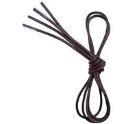 VSUDO 100cm Waxed Shoe Laces - 2.5mm Round Brown Laces for Oxford Brogues, Derby or Blucher Dress Shoes - 2 Pairs