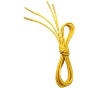 VSUDO 100cm Waxed Yellow Shoe Laces, 2.5mm Thin Round Lemon Laces for Oxford Brogues Derby or Blucher Dress Formal Shoe, Replacement Shoelaces for Women or Men (2 Pairs-Yellow-100cm)
