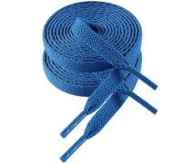 VSUDO 115 cm Flat Sky Blue Shoe Laces for Trainers, 8mm Wide Azure Trainer Laces, Canvas Sneakers Cerulean Shoelaces for Women or Men (2 Pairs-Sky Blue-115CM)