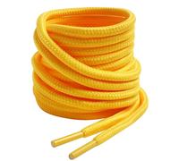 VSUDO 140 cm Round Golden Yellow Boot Laces, 4mm Diameter Shoe Laces for Boots, Heavy Duty Outdoor Work & Hiking Shoelaces for Men or Women (2 Pairs-Golden Yellow-140cm)