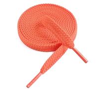 VSUDO 150 cm Double Layer Flat Orange Shoe Laces for Trainers, 9mm Wide Shoelaces for Trainers, Sneakers Laces for Women or Men (1 Pair-Orange-150cm)