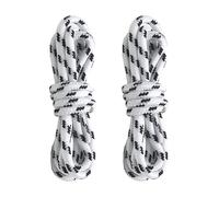 VSUDO 180 cm Round White Boot Laces, Heavy Duty Shoelaces for Work Boots, Strong Hiking Replacement Shoe Laces for Outdoor Footwear (1 Pair-White with Black Dot-180cm)