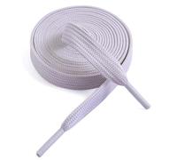 VSUDO 35 Inches Light Gray Fine Weave Flat Shoe Lace for Sneaker, 5/16” Width Flat Sneaker Shoestring, Flat Sneaker Shoelace, Flat Shoe String for Running Athletic Shoes (1 Pair-Light Gray-90CM)