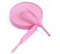 VSUDO 35 Inches Pink Fine Weave Flat Shoe Lace for Sneaker, 5/16” Width Flat Sneaker Shoestring, Flat Sneaker Shoelace, Flat Shoe String for Running Athletic Shoes (1 Pair-Pink-90CM)