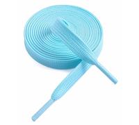 VSUDO 35 Inches Sky Blue Fine Weave Flat Shoe Lace for Sneaker, 5/16” Width Flat Sneaker Shoestring, Flat Sneaker Shoelace, Flat Shoe String for Running Athletic Shoes (1 Pair-Sky Blue-90CM)
