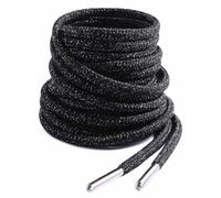 VSUDO 55 Inches Black Work Boot Laces Heavy Duty, Tough Shoe Laces, Strong Durable Boots Shoelaces with Metal Tips (1 Pair-Black with White Dot-140CM)