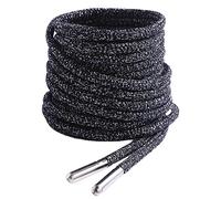 VSUDO 63 Inches Grey Work Boot Laces Heavy Duty, Tough Shoe Laces, Strong Durable Boots Shoelaces with Metal Tips (1 Pair-Grey with Black Dot-160CM)