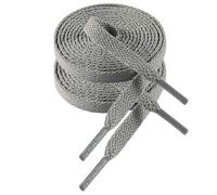VSUDO 90cm Length Flat Light Grey Trainers Shoelace, 8mm Wide Shoe Laces for Sneakers, Premium Trainer Shoe Strings, Replacements Athletic Sport Shoelaces for Women or Men (1Pair-Light Grey-090cm)