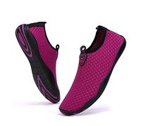 Vsufim Quick-Dry Water Sports Barefoot Shoes Aqua Socks for Swim Beach Pool Surf Yoga for Women Men, Purple, 6.5 Women/5.5 Men