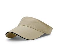 VSUSN Unisex Sun Visor Cap Ultralight Tennis Hat with Adjustable Strap, Beige