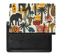 vsvdete African Animal Pattern Passport Holder Protector Case, Slim Sleeve for Document Organizer, Travel Accessories