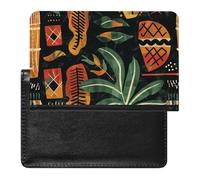 vsvdete African Botanical Motifs Passport Holder Protector Case, Slim Sleeve for Document Organizer, Travel Accessories