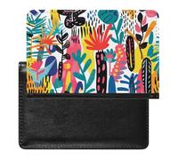 vsvdete Bright Pink Blue Jungle Passport Holder Protector Case, Slim Sleeve for Document Organizer, Travel Accessories