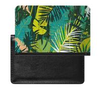 vsvdete Brushy Teal Yellow Jungle Passport Holder Protector Case, Slim Sleeve for Document Organizer, Travel Accessories