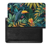 vsvdete Colorful Orange Green Jungle Passport Holder Protector Case, Slim Sleeve for Document Organizer, Travel Accessories