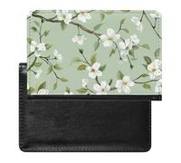 vsvdete Mellow White Blossom Vines Passport Holder Protector Case, Slim Sleeve for Document Organizer, Travel Accessories